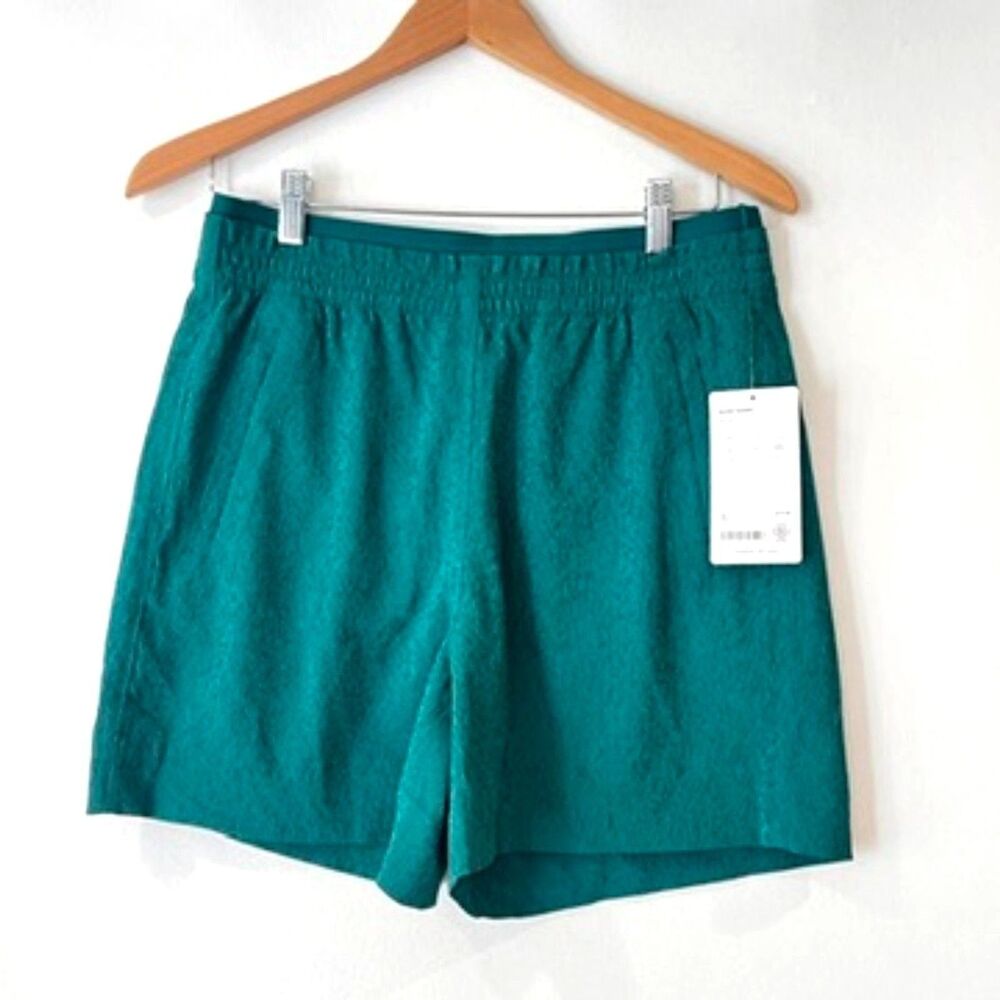 Athleta Teal Echo Shorts Activewear NEW Size 8 Pull On $79 Quick Dry NWT